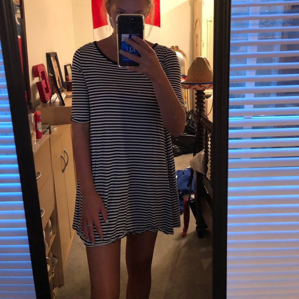 striped babydoll dress